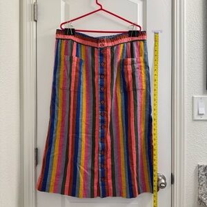 Ace & Jig skirt in gorgeous rainbow stripe 100% organic cotton